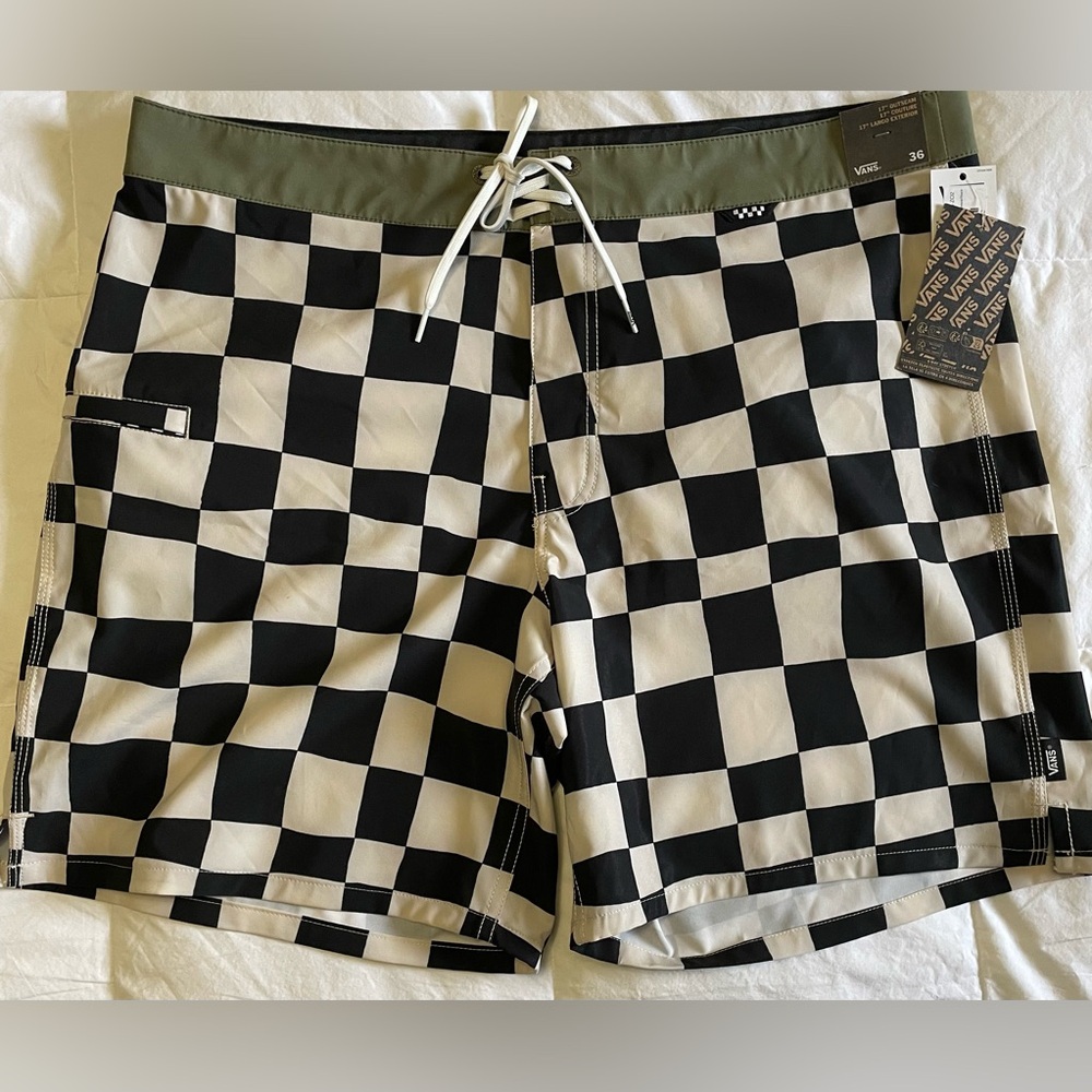 Men's Vans Daily Check Checkerboard Boardshorts - NWT 36 - Picture 3 of 13